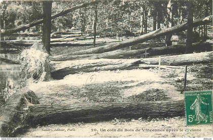 Carte Postale Ancienne - 94 - Vincennes - Bois de Vincennes - Un coin du Bois de Vincennes après le cyclone - CPA - Obli