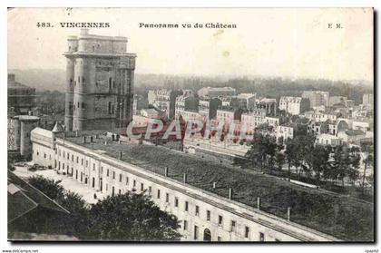 Vincennes- Panorama vu du Chateau -CPA