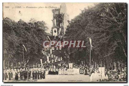 CPA Vire Procession Place du Chateau