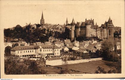 CPA Vitre Vue Generale Chateau