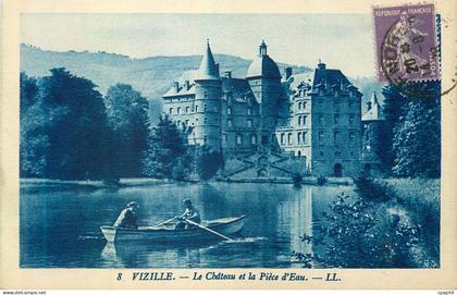 CPA Vizille Le Chateau et la Piece d'Eau