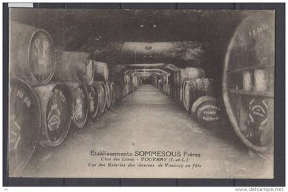 37 - Vouvray - Etablissements Sommesous Frères - Clos des Lions -  Une des Galeries des Réserves de Vouvray en Futs