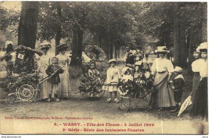 Carte Postale Ancienne de WASSY-Fête des Fleurs
