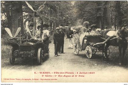 Carte Postale Ancienne de WASSY-Fête des fleurs