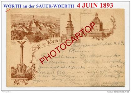 Pionniere-4 JUIN 1893-WÖRTH an der SAUER-WOERTH-Monument 1870-Cartes Multivues-France-67-