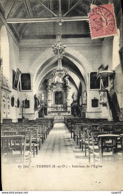 CPA Yerres Interieur de L'Eglise