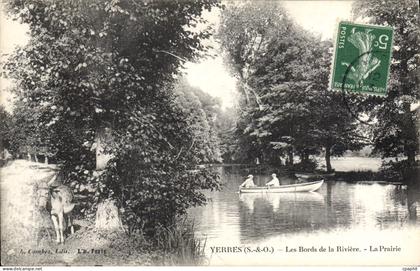 CPA Yerres Les Bords De la Riviere La Prairie