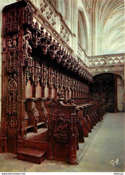 Carte Postale - 01 - Bourg en Bresse - Eglise de Brou - intérieur de l'Eglise de Brou - Les Stalles de Bois - Boiseries