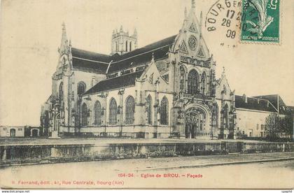 CPA Eglise de Brou Facade
