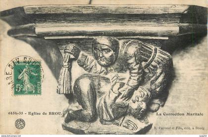 CPA Eglise de Brou La Correction Maritale