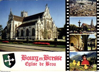 CPM Bourg en Bresse Eglise de Brou Eglise de Brou debut XVI S vue aerienne Cl Heurtier Rennes Eglise