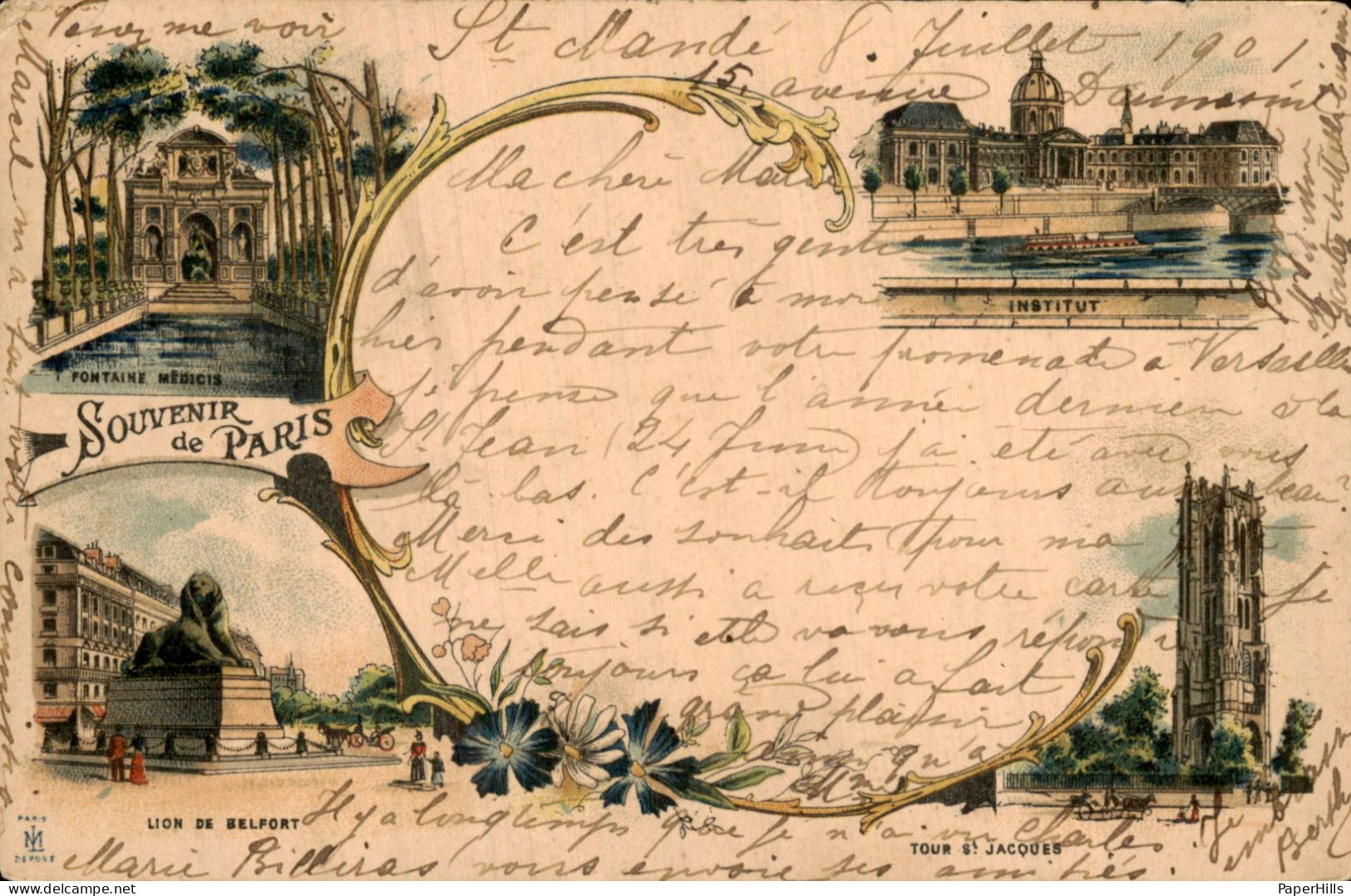 Frankrijk France - Paris Parijs - Litho