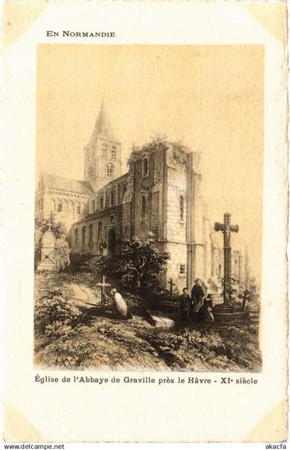 CPA Le HAVRE Église de l'Abbaye de GRAVILLE (415725)