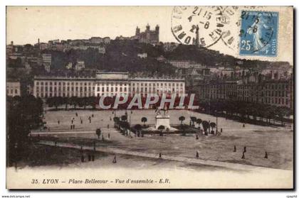 CPA Lyon Place Bellecour Vue d'ensemble