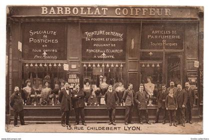 LYON 2 - DEVANTURE DE MAGASIN / COIFFEUR BARBOLLAT - 15 RUE RUE CHILDEBERT  - METIER