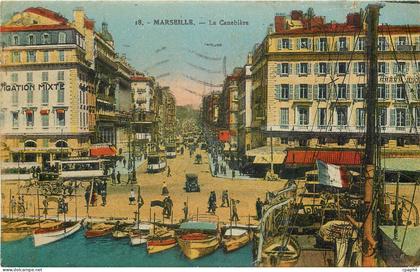 CPA Marseille la Canebiere Bateaux Tramway