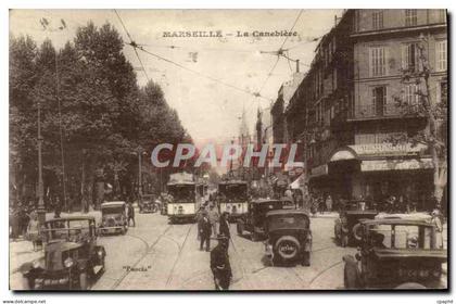 CPA Marseille La Canebiere Tramways