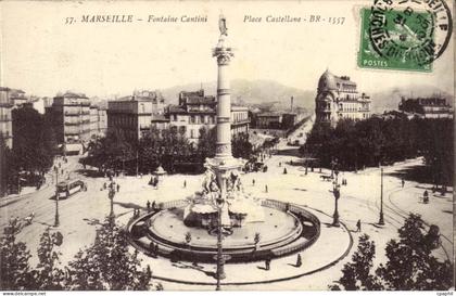 Marseille cPA Fontaine CAntini Place CAstellane