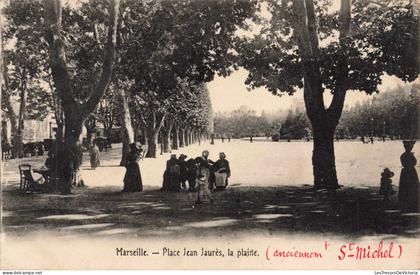 [-10%] FRANCE - Marseille - Place Jean Jaurès - La plaine - Carte postale ancienne