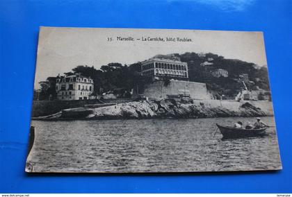 1910  Endoume, Roucas, Corniche hotel Roubien  plages Marseille [13] Bouches-du-Rhône CPA Carte Postale pour melle