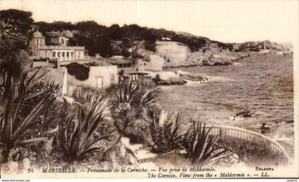Marseille CPA Promenade de la corniche Vue prise de Maldormee