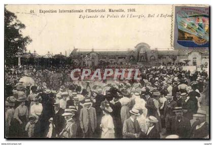 Marseille CPA Exposition internationale d'electricite 1908 Esplanade du palais de l'energie Bal d'enfant