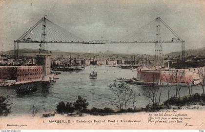 Marseille - Entrée du Port et Pont à Transbordeur