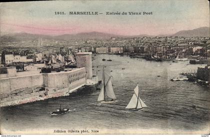 CPA Marseille Entree du Vieux Port