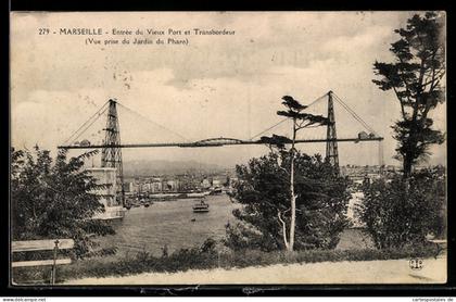 CPA Marseille, Entrée du Vieux Port et Transbordeur