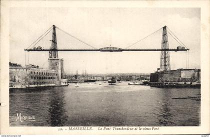 CPA Marseille le Pont Transbordeur et le Vieux Port