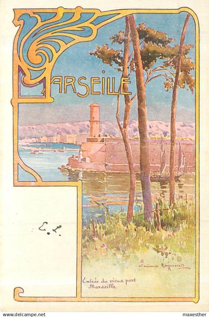 MARSEILLE entrée du vieux port (illustré par Casimir Raymond)