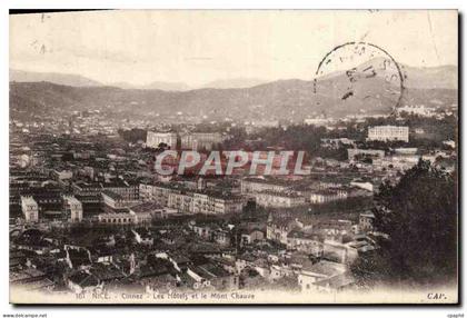 CPA Nice Cinnez Les Hotels et le Mont Chauve