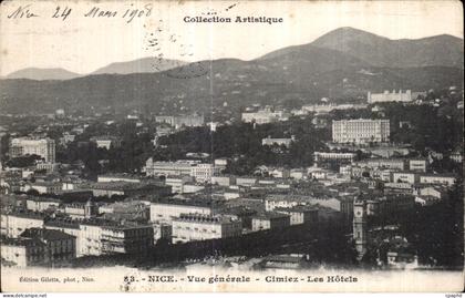CPA Nice Vue generale Cimie Les Hotels