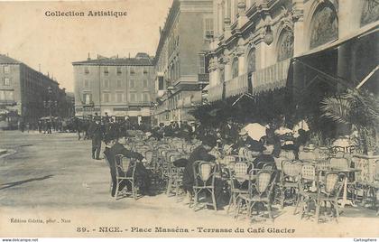 CPA 06  Alpes Maritimes Nice Places, squares - Place Massena Terrasse du Café Glacier