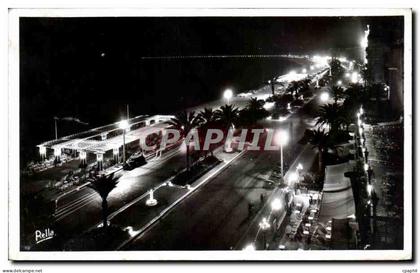 CPA Nice La Nuit La Promenade Des Anglais
