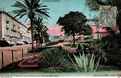 Nice - Jardins des Palmiers et Avenue Massena