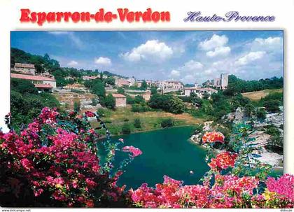 Carte Postale - 04 - Esparron de Verdon - Sur les bords du lac formé sur le Verdon en amont de Gréoux-les-Bains - Flamme
