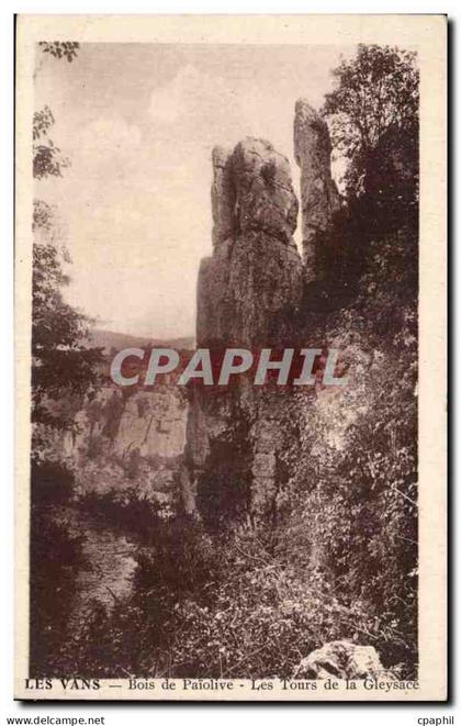 Les Vans - Les Tours de la Gleysace - CPA