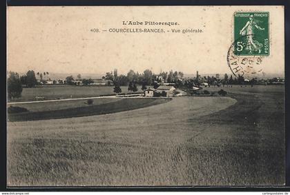 CPA Courcelles-Rances, Vue générale du village et des champs environnants