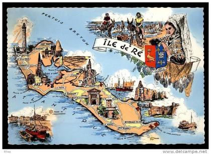 17 Ile de Ré carte ile D17D RH081127