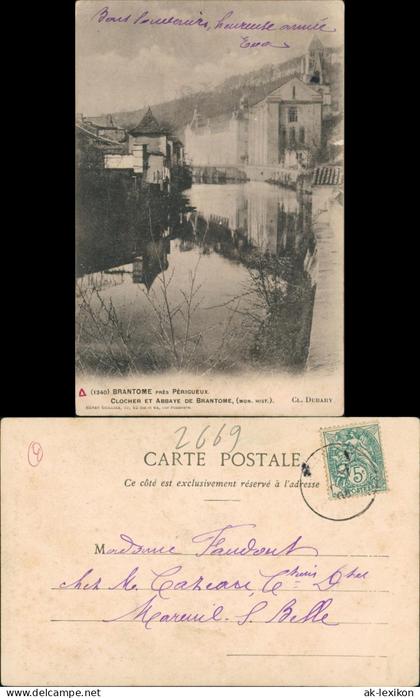 CPA Brantôme CLOCHER ET ABBAYE DE BRANTOME 1900