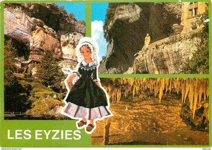 24 - Les Eyzies - Multivues - Grottes Préhistoriques - CPM - Flamme Postale - Voir Scans Recto-Verso