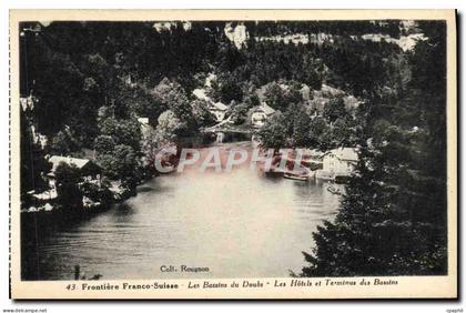CPA Frontiere Franco Suisse Les Bassins Du Doubs Les Hotels Et Tesminus Des Bassins