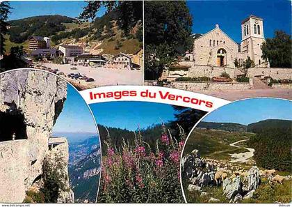 Carte Postale - 26 - Drome - Vercors - Multivues - Moutons - Automobiles - Flamme Postale de La Chapelle en Vercors - CP