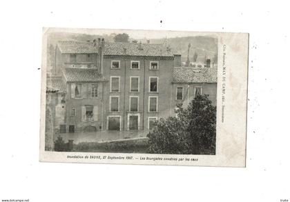 INONDATION DE SAUVE 27 SEPTEMBRE 1907 LES BOURGADES ENVAHIES PAR LES EAUX