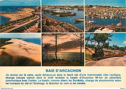 33 - Bassin d'Arcachon - Multivues - Flamme Postale de Gujan Mestras - CPM - Voir Scans Recto-Verso