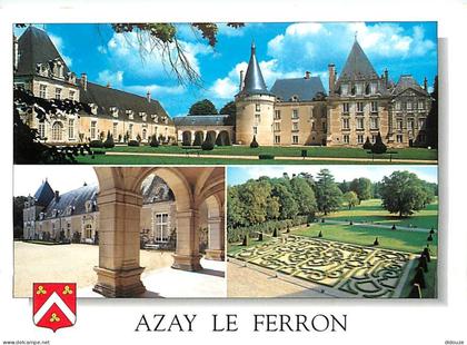 36 - Azay le Ferron - Multivues - Blasons - Flamme Postale de Le Grand Pressigny - CPM - Voir Scans Recto-Verso