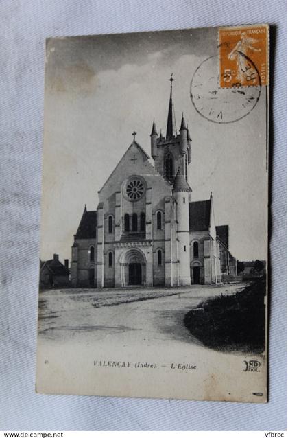 Cpa 1923, Valençay, l'église, Indre 36