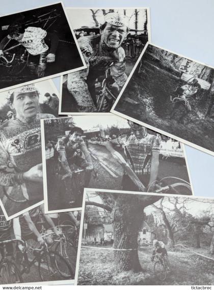 lot 7 cartes postales modernes Cyclo-cross national open Plouay Morbihan 1986 Yvon Kervinio autographe