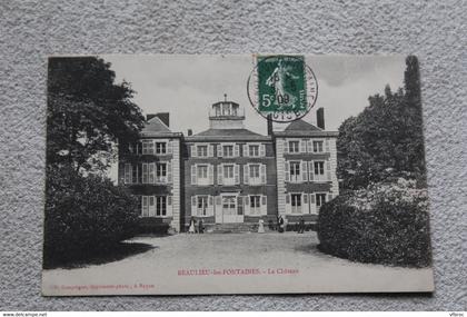 Cpa 1909, Beaulieu les Fontaines, le château, Oise 60